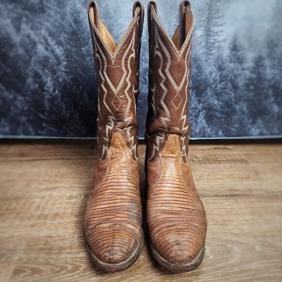 Tony Lama Exotic Teju Lizard Boots | Men\'s 7.5 main image 4